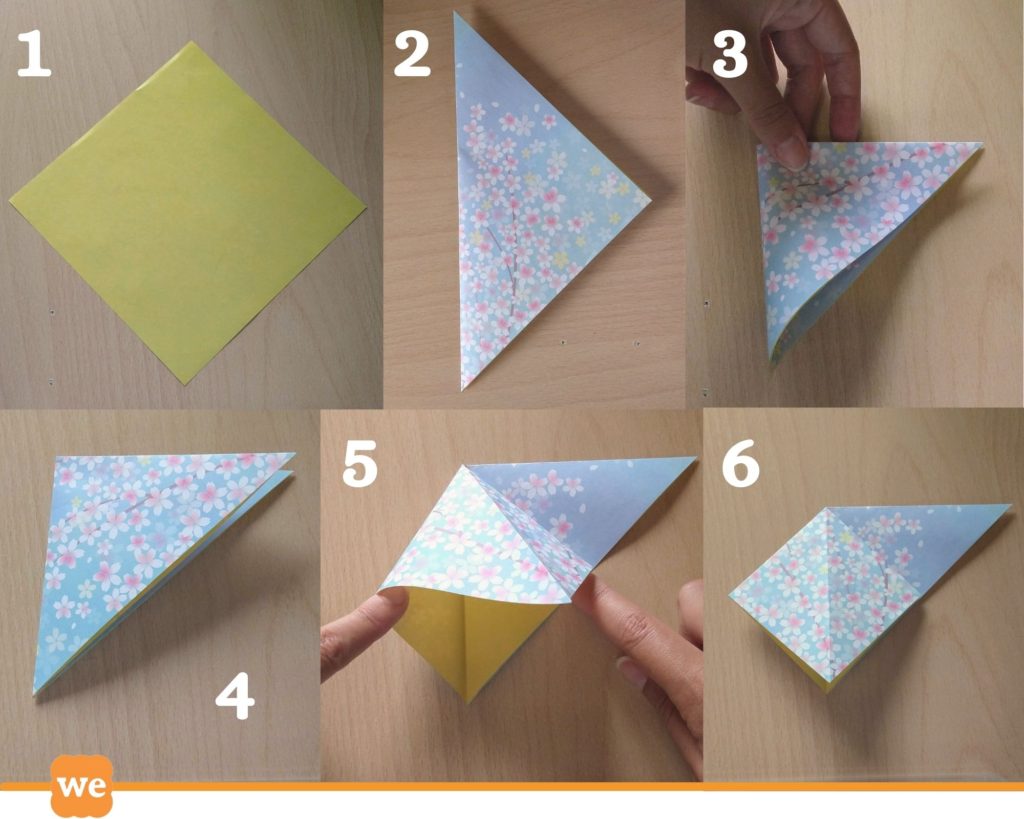How to make an Origami paper crane - steps