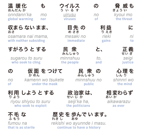 Learn Japanese and at the same time discuss with us about global warming issue around the world.