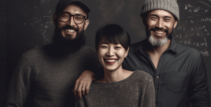 Japanese language School Coach and students